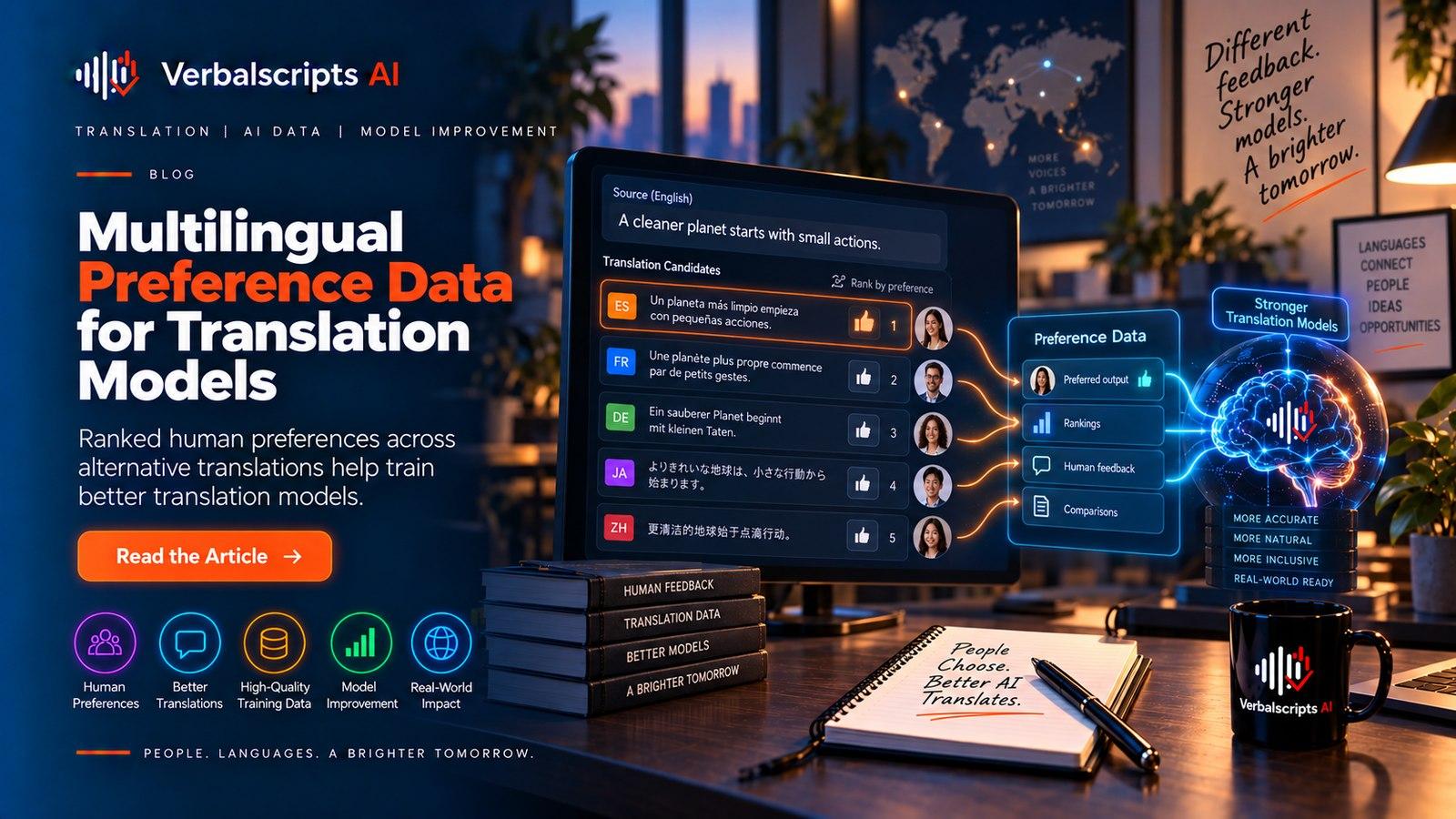 Editorial illustration for Multilingual Preference Data for Translation Models