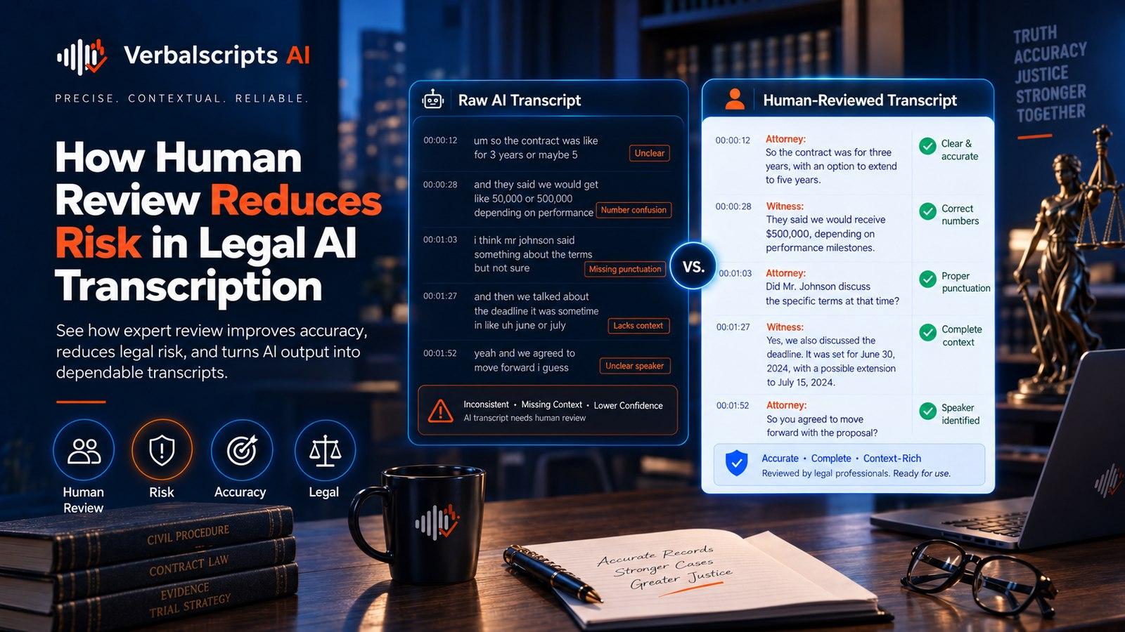 Legal Terminology Management in AI Translation - Verbalscripts AI workflow illustration