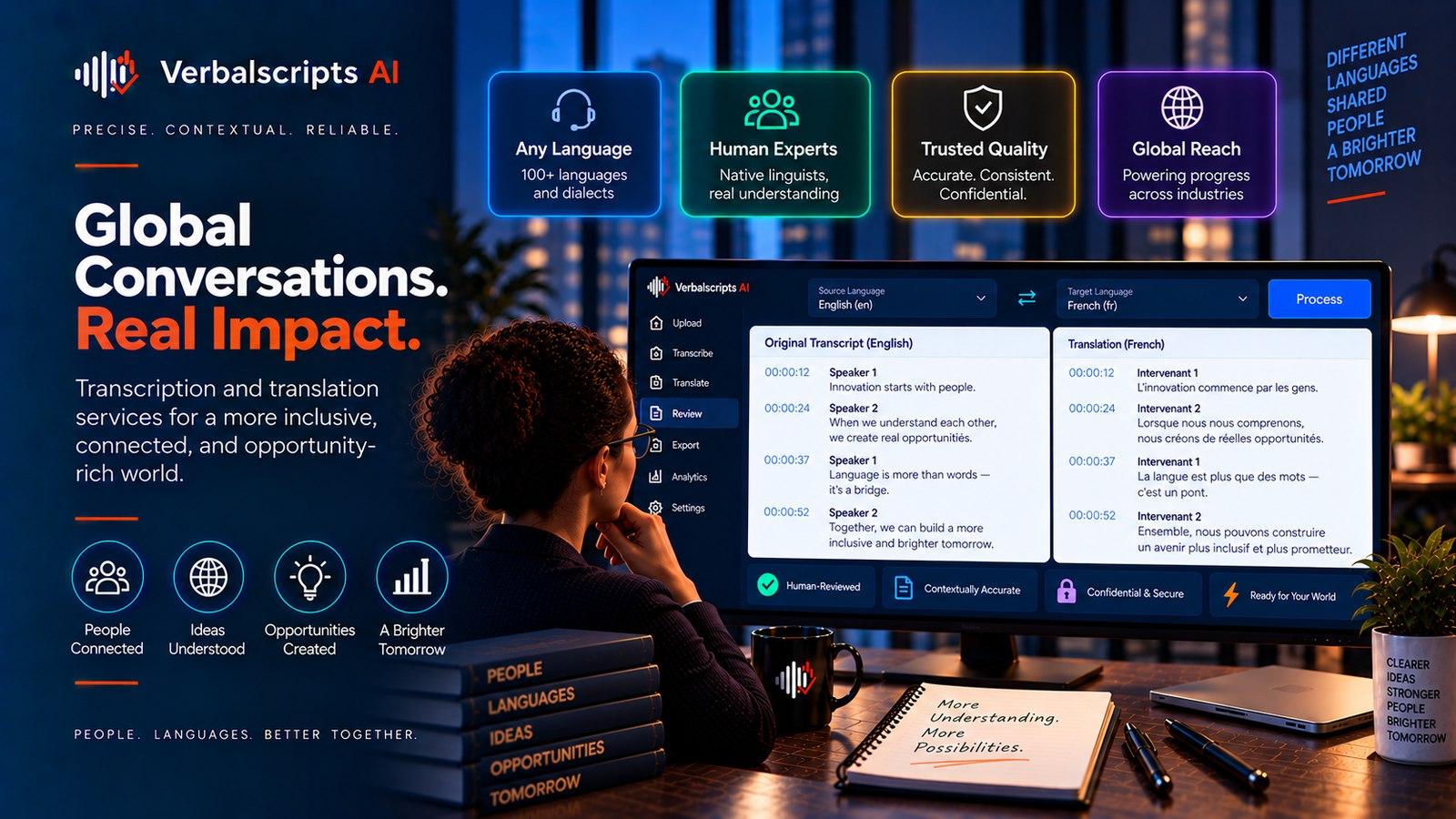 Premium editorial illustration representing how to build a batch translation workflow with an api with structured language data and quality review